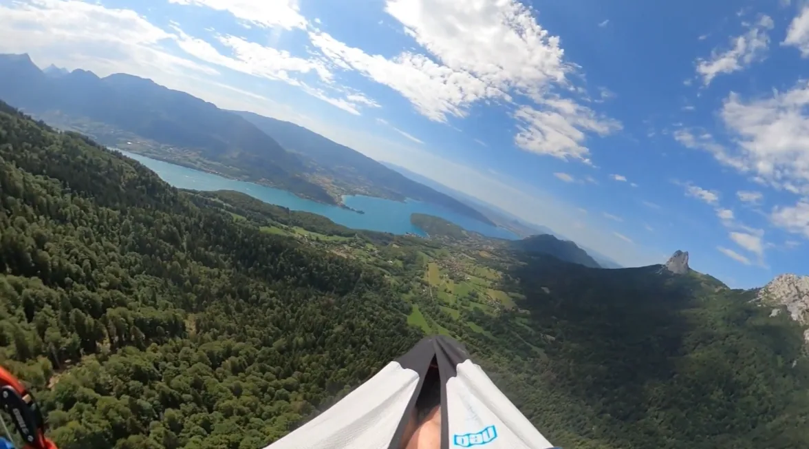 Paragliding in Annecy France above Lac d'Annecy