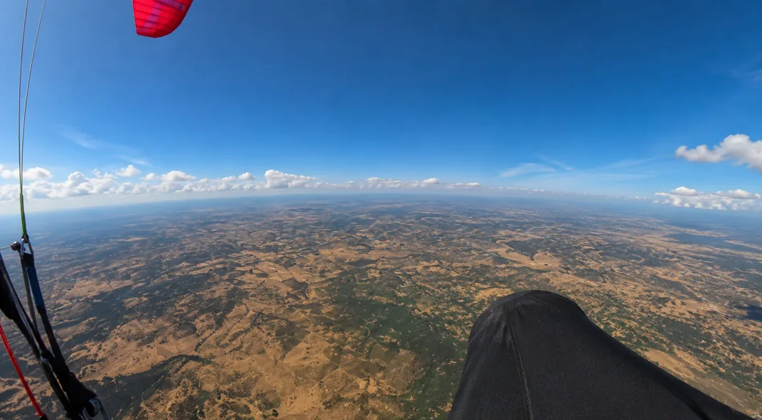 Panoramic aerial view over the Iberian landscape