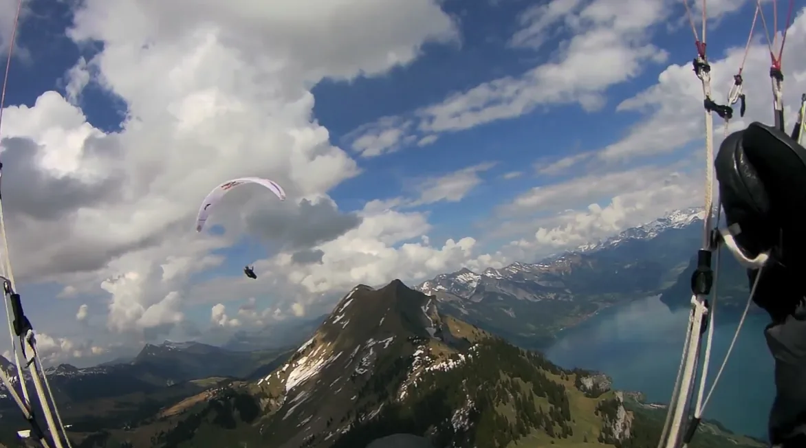 Paragliding in Interlaken Switzerland &mdash; compared to Portugal