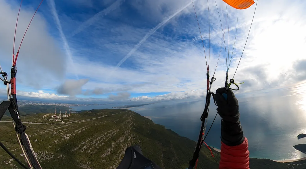 Coastal view from a Sesimbra launch