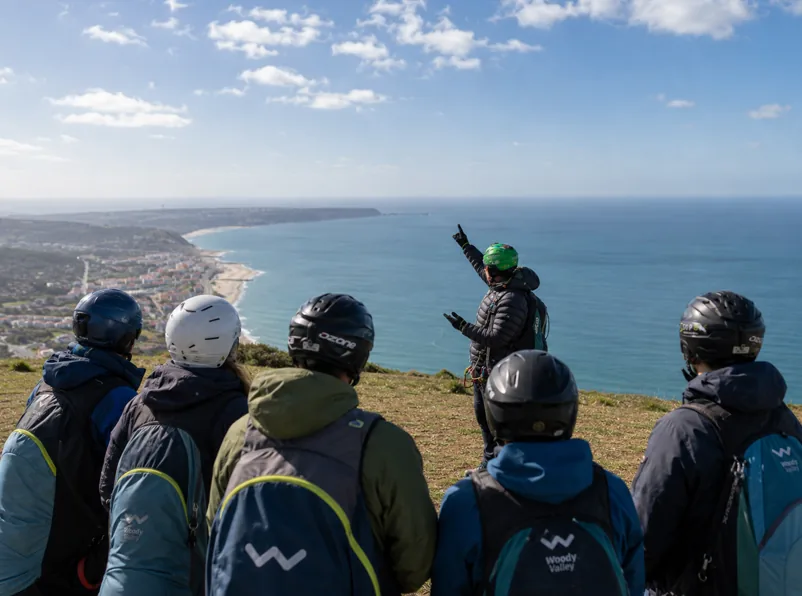 Briefing on a coastal clifftop