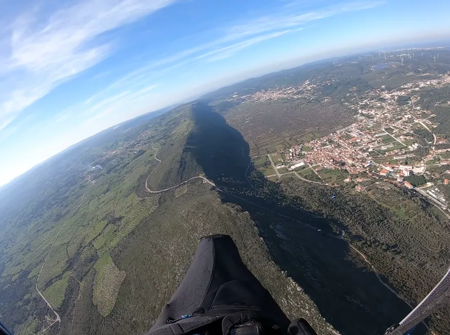 High altitude aerial view over the Portuguese interior