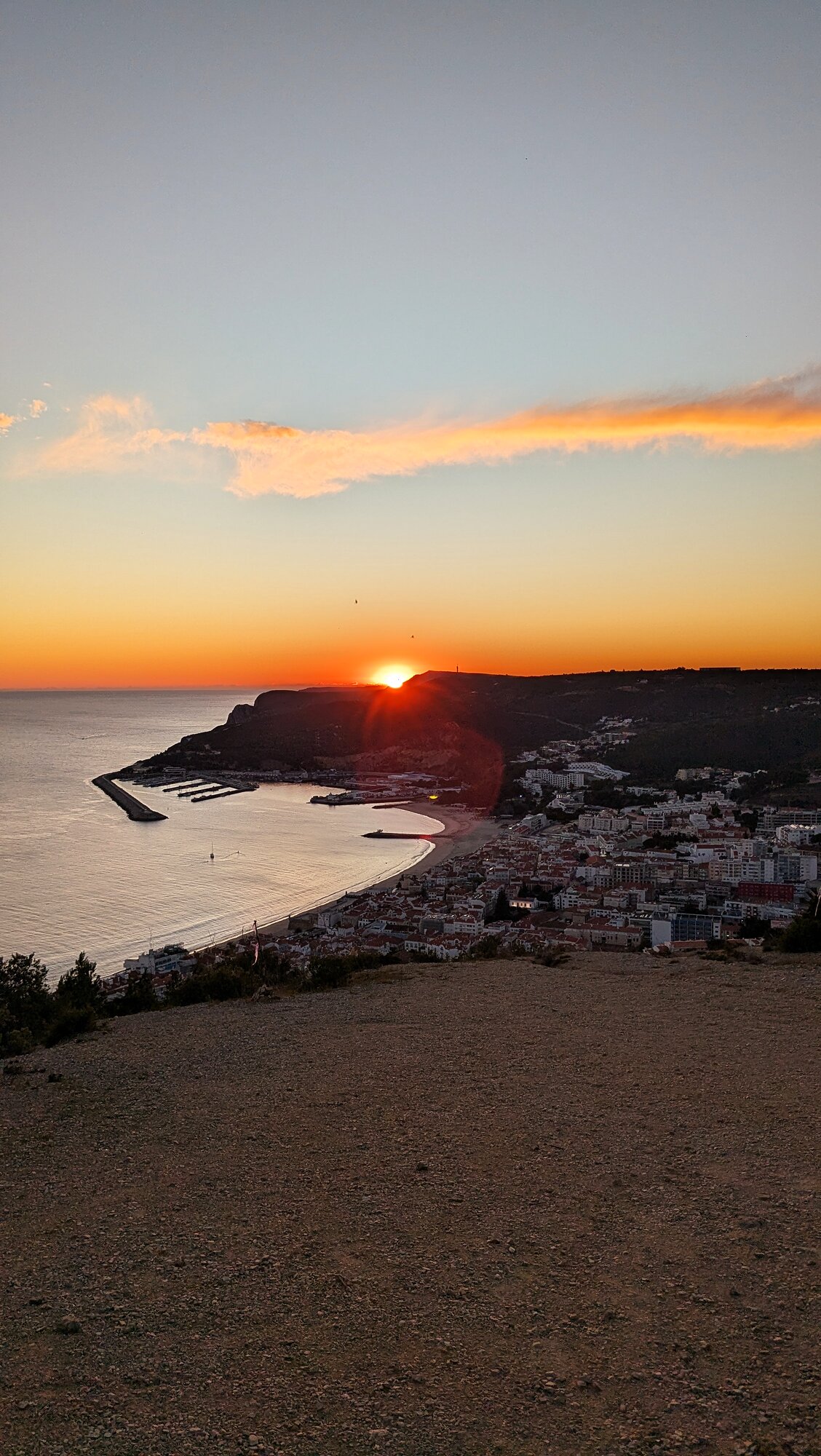 Sesimbra at sunset, the home base